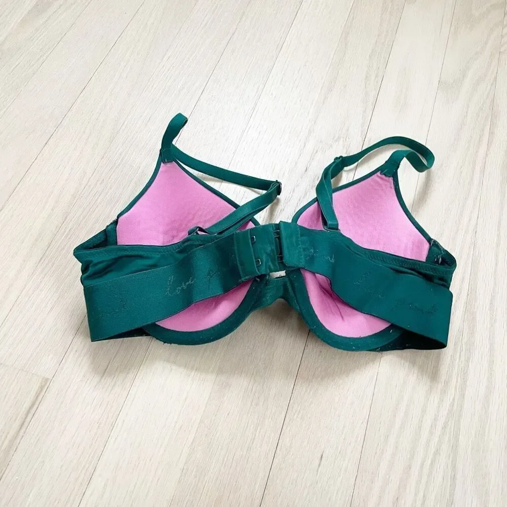 BUY 1 GET 1 FREE Victorias Secret 34b tshirt bra green